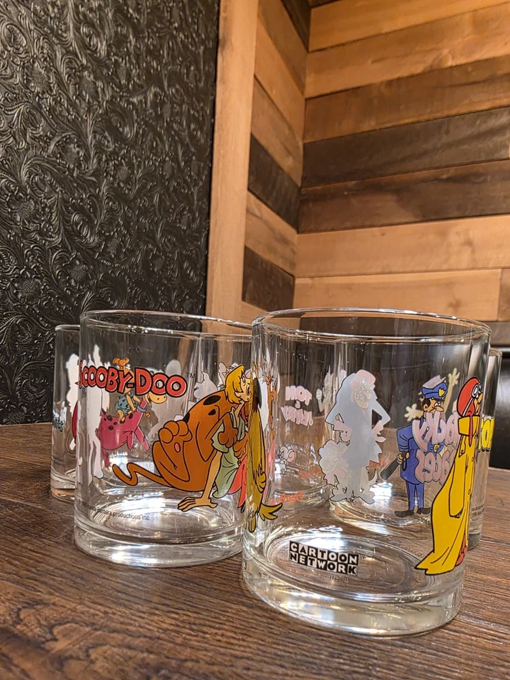 Juego de 5 vasos raros Hanna-Barbera 1996 Dou Penotti jugo carreras locas Foto 4 de 4