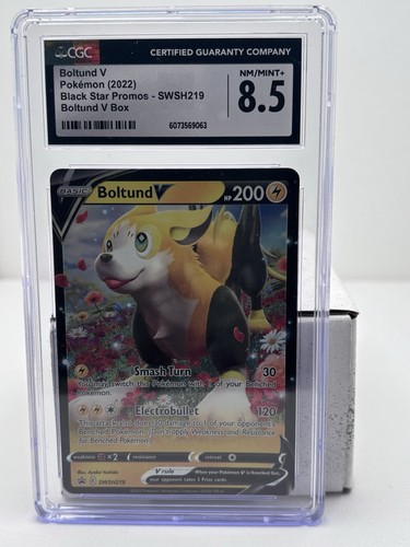 Pokemon Card Boltund V SWSH219 Black Star Promo Alt Full Art CGC 8.5 MINT