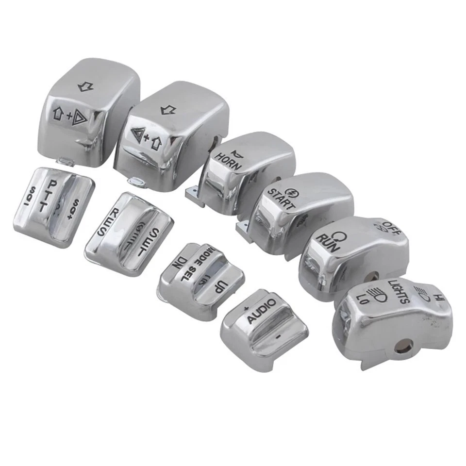 Tapas de carcasa de interruptor de control manual cromadas para Harley Electra Street Glide 96 2013 Foto 4 de 4