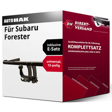 Für Forester SG (Auto Hak) Anhängerkupplung abnehmbar + E-Satz 13pol universell