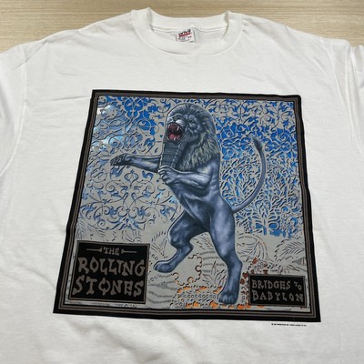 Vintage 90s The Rolling Stones Bridges To Babylon Tour Promo T Shirt Album XXL
