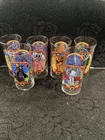 VTG Wizard Of OZ 50th Anniversary Collectible Glasses Set Of 6 1989 Coca Cola