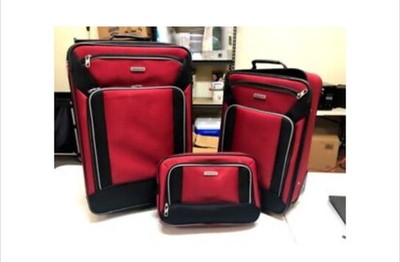 American Tourister Fieldbrook II Softside Upright Luggage Set, Red