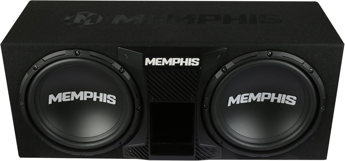Memphis SRXE12DP Dual 12″ Ported Bass Package 600W Amp w/ RGB LED