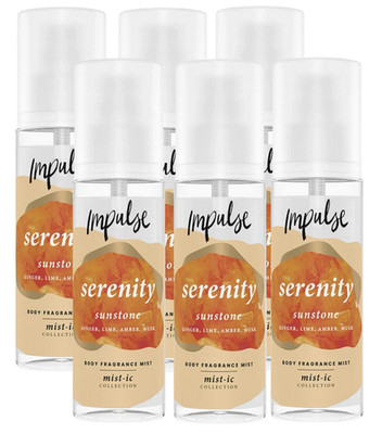 6 x 150ml Impulse Mist-ic Collection, Body Mist, Serenity