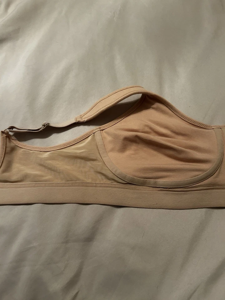 Jockey Bra Large Forever Fit Full Coverage T-Shirt Unlined Wirefree Cotton Beige - Image 4 of 4