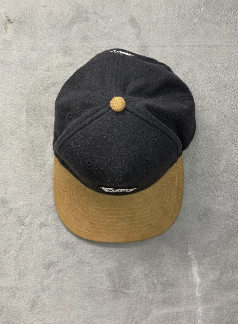 Vans Hat Cap Snap Back Black Brown Patch Mens Woo… - image 2