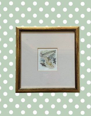Liebenswerter antiker gerahmter Beatrix Potter Druck - Die Geschichte von Peter Rabbit 1908