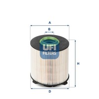 Ufi 26.058.00 Kraftstofffilter FüR Chevrolet Opel Saab Vauxhall