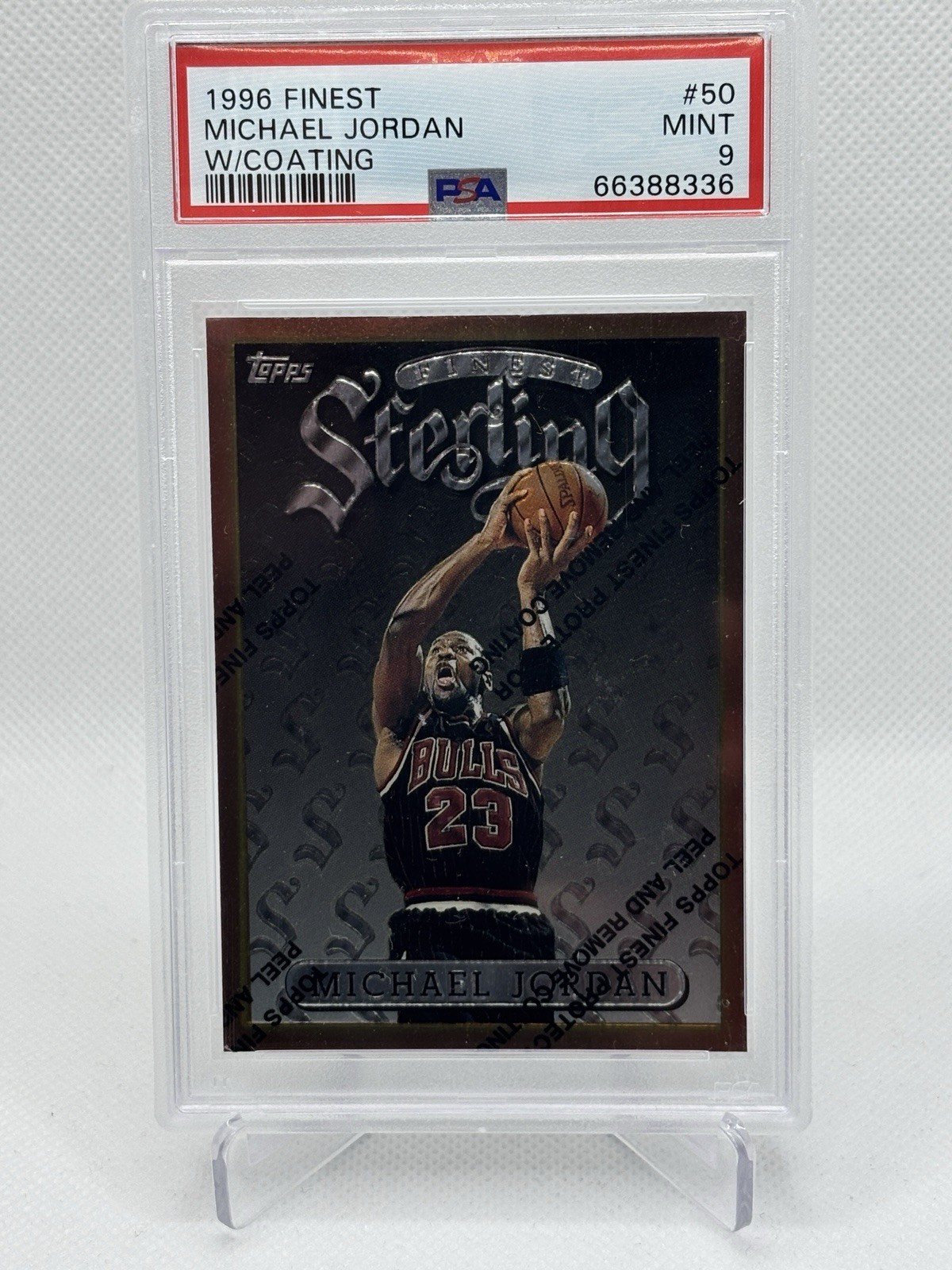 1996 FINEST W/COATING #50 MICHAEL JORDAN PSA 9