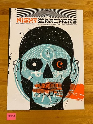Aesthetic Apparatus - Night Marchers 18x24 Gig Poster Type Fonts Graphic Design