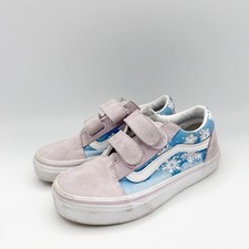 Vans Old Skool V Winter Wonderland Shoes Lavender Blue Snowflake Kids Size 12.5