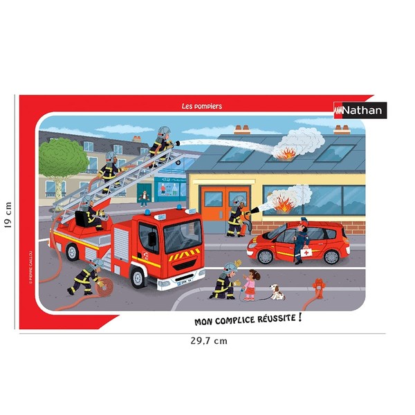 Kinderpuzzle Feuerwehr 15 Teile, Robust, Nathan, Karton, Ab 3 Jahren-image