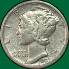 1927-S Mercury Dime Choice Very Fine VF+ Coin #40363