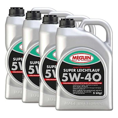 Motoröl megol Super Leichtlauf 5W-40 vollsynth Meguin 4 X 5 Liter für Audi BMW
