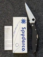 Rare Spyderco Police C07GS Black G-10 Handle, ATS-55 Steel In Original Box!