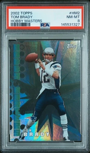 2002 TOPPS HOBBY MASTERS #HM2 TOM BRADY PSA 8
