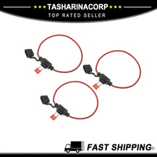 3Set DC 12V Car ATC Blade Style Inline Mini Fuse Holder with 10A Mini Fuse