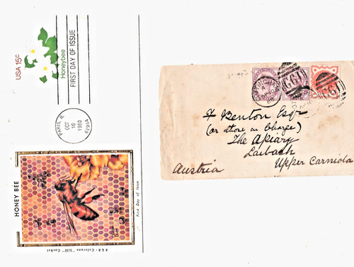 BEEKEEPER FRANK BENTON, APIARY LAIBACH UPPER CARNIOLA AUSTRIA,FROM BRITAIN 1888