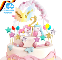 Einhorn Tortendeko 2 Jahre, Einhorn Kuchendeko 2. Geburtstag MäDchen, Torte Kuch