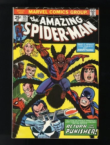 Amazing Spider-Man #135 VF- 7.5 Marvel Value Stamp intact! Marvel 1974