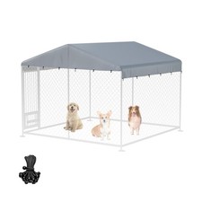 Outdoor Dog Kennel Cover 10'W x 10'L Replacement Dog Kennel Cover Made of 600...