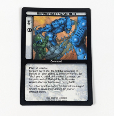 BATTLETECH CCG Counterstrike Expansion BERSEKER WARRIOR Rare WotC NM/M
