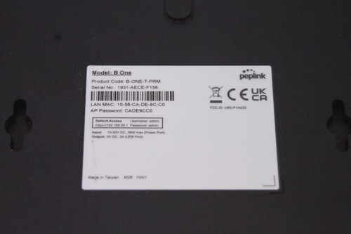 Peplink B One Dual-Band Wi-Fi Router (B-ONE-T-PRM) Untested READ - Afbeelding 3 van 3
