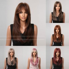 Chemical Wig Bangs Character Hot Sale Straight Eight Gradient Mid-Length Wig