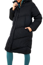 New Womens In The Style Jac Jossa Longline Padded Coat Black Uk 16 Rrp£60