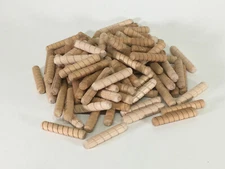 3/8" X 2" Spiral Fluted Hardwood Wood Dowel Pins Dowels for Woodworking 50 Count