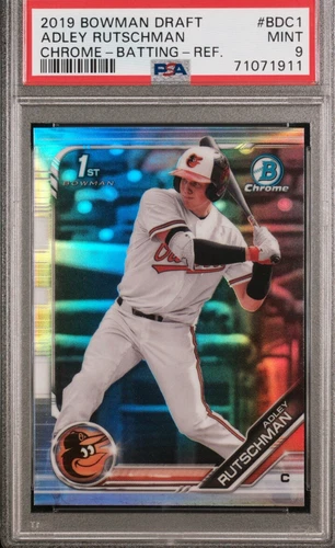 2019 Bowman Draft Chrome Adley Rutschman Refractor #BDC-1 PSA 9 Orioles RC