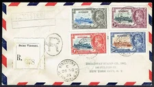 SAINT VINCENT 1935 (26 Nov) Registered airmail cover to - 43283