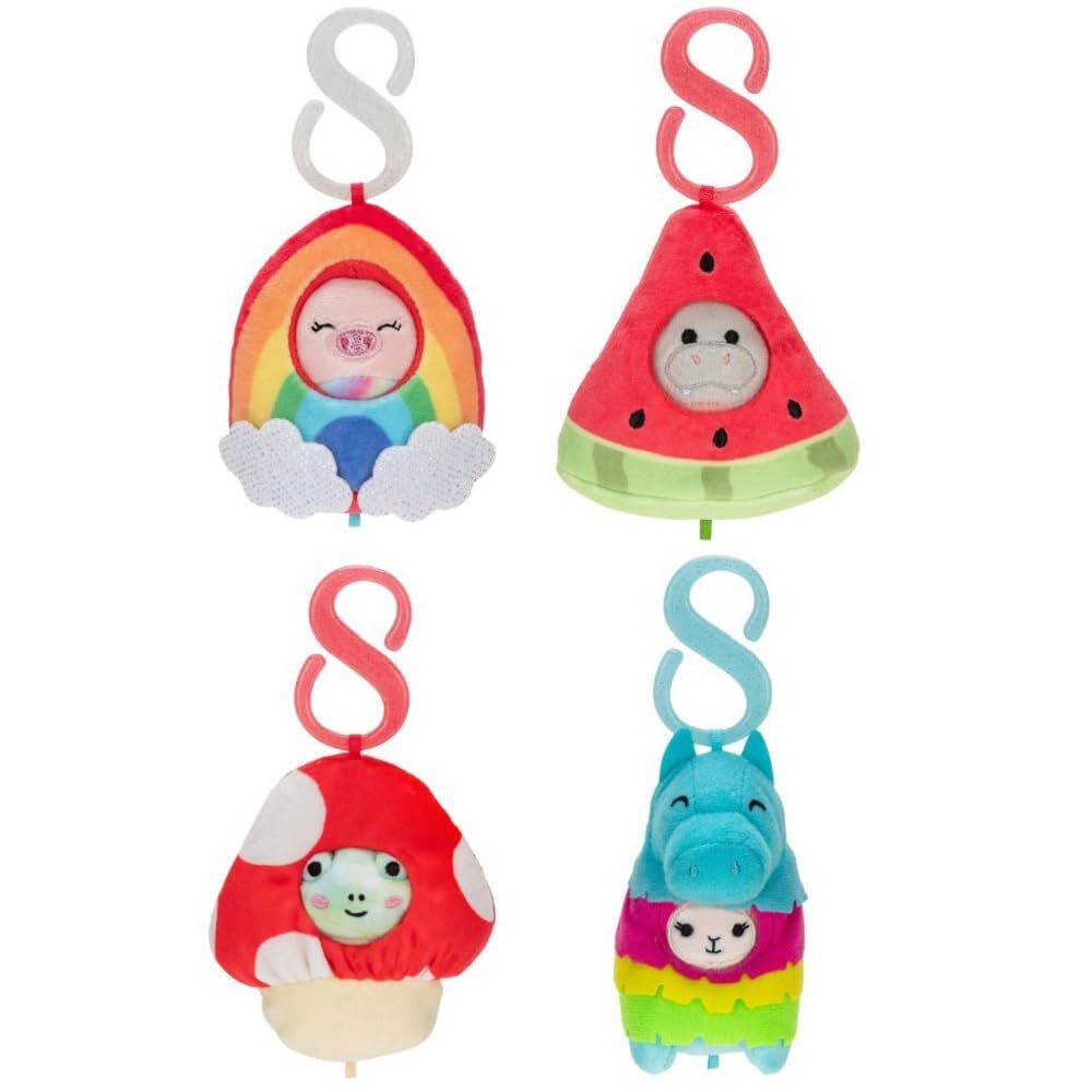 by Original Squishmallows Style & Play Clips - 4 Pack Mystery Bundle - Clip-O...