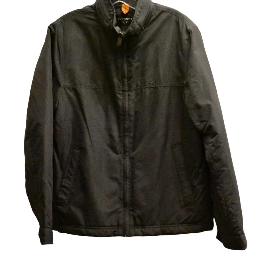 New Men's Dockers Gray Fleece Lined Jacket S