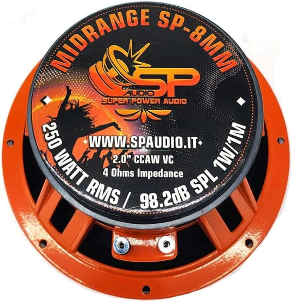 Midrange SP Audio SP8CM-SLIM - Altoparlante 8" 150W RMS, Coppia, Per Auto O Casa - Foto 2