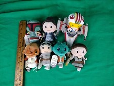 New Lot Of 7 Hallmark Itty Bittys Star Wars Rey Luke Leia Ackbar Creedo Boba