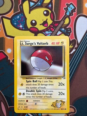 Lt. Surge's Voltorb 84/132 Gym Heroes englisch Pokemon Karten NM-EX