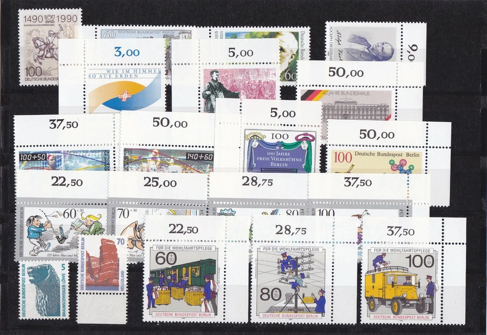 Berlin postfrisch ** Jahr 1980 1981 1982 1983 1984 1985 1986 1987 1988 1989 1990 - Bild 1 von 1