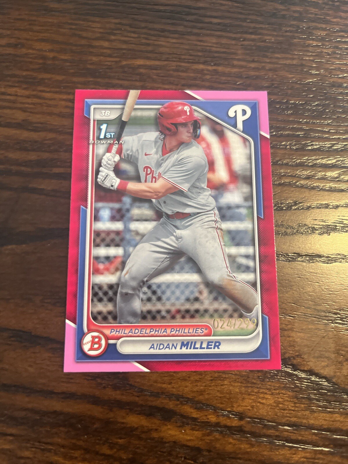 2024 Bowman - Prospects Fuchsia Border #BP-27 Aidan Miller /299 (RC)