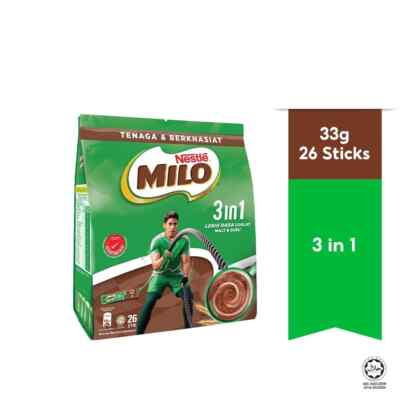 MALAYSIA 's Nestle Milo Original Instant Drink 3 in 1 - 26 Sticks x ...