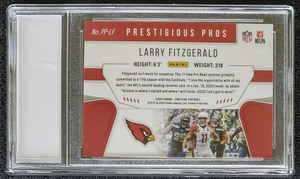 2020 Larry Fitzgerald Arizona Cardinals Panini Prestige Pro Cased NFL #PP-LF - Image 2 of 3