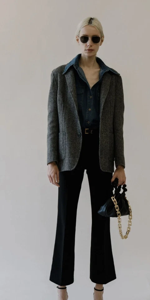 $1250 EIDOS Edison Abrigo Deportivo Chaqueta Blazer Abrigo Para Hombres (EU 48) EE. UU. 8Lanas Lino Gris Foto 4 de 4