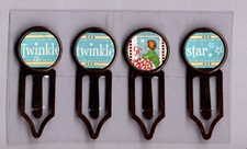 Graphic45 MOTHER GOOSE 103 Antique Copper 4 Metal Clips HANDMADE