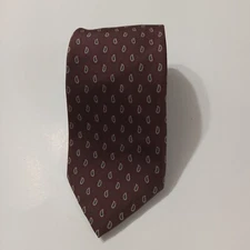 Ferrell Reed Maroon Paisley Classic Silk Neck Tie  Handmade made in england