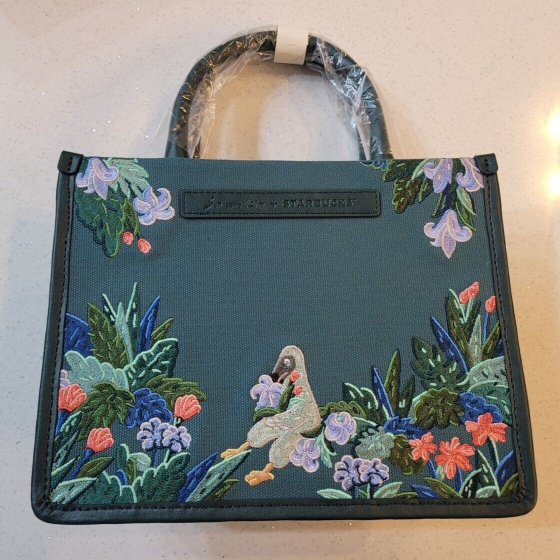 【韓国スタバ】Sun Woo Kim★Dodo embroidery mini tote bag Starbucks Korea x Sun Woo Kim Dodo Embroidery Mini Tote Bag