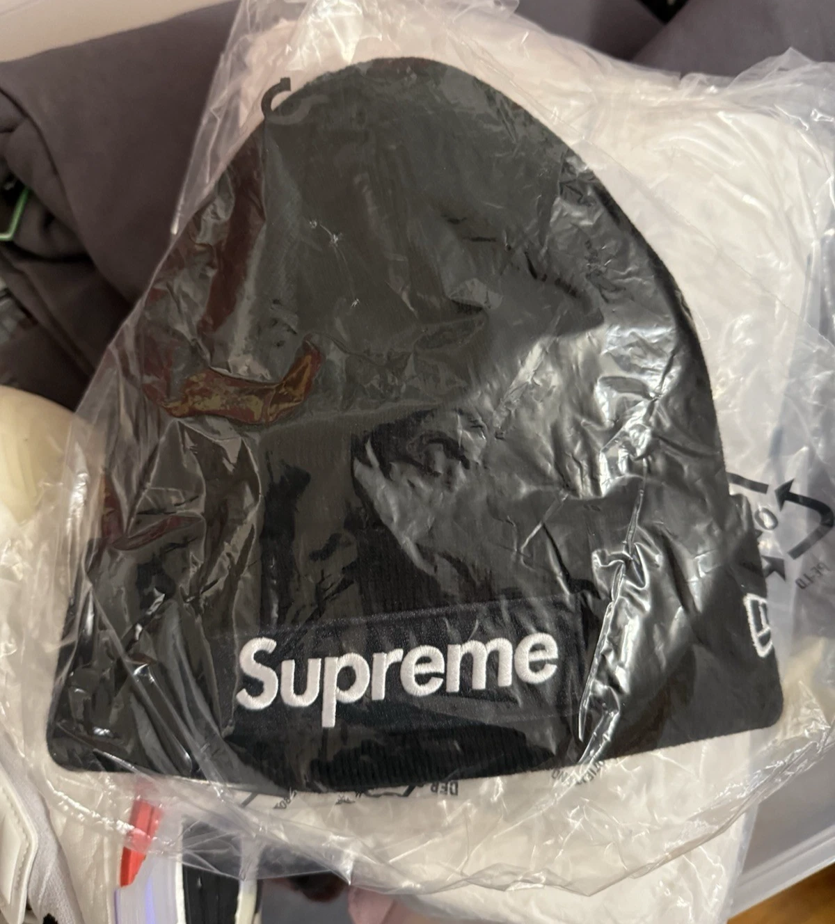 Bonnet Supreme New Era Box Logo (FW23) NOIR NEUF