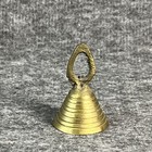 Mid-century 2” Brass Metal Bell India Handcrafted Grooved Vintage