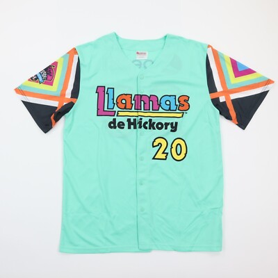Hickory Crawdads Llamas De Hickory Jersey Minor League Baseball #20 size L EUC
