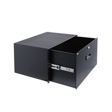 6U Locking Rack Mount Drawer - 22lb 10kg Secure Lockable Steel Storage Rack...